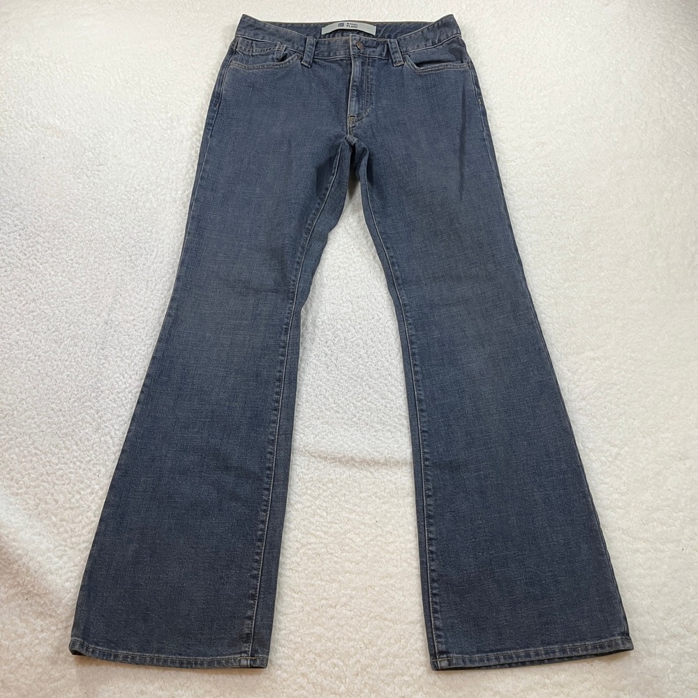 Gap Jeans Womens 10R Blue Original Flare Dark Wash Stretch Denim 2005 7201
